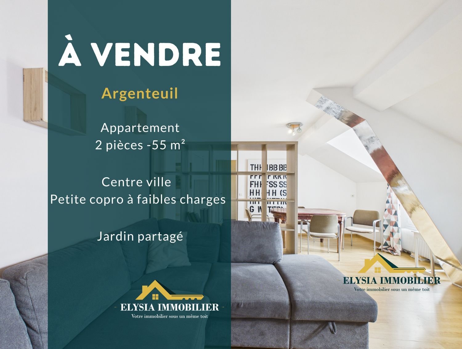 Appartement à vendre, 55m², Argenteuil