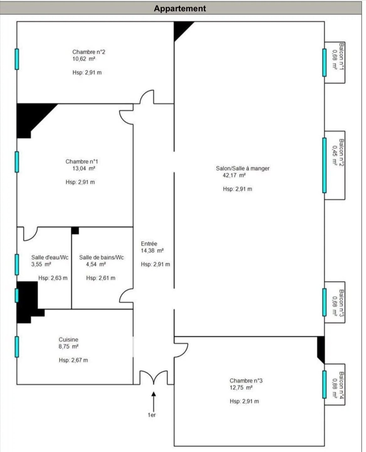 Appartement à vendre, 110m², Neuilly-sur-Seine