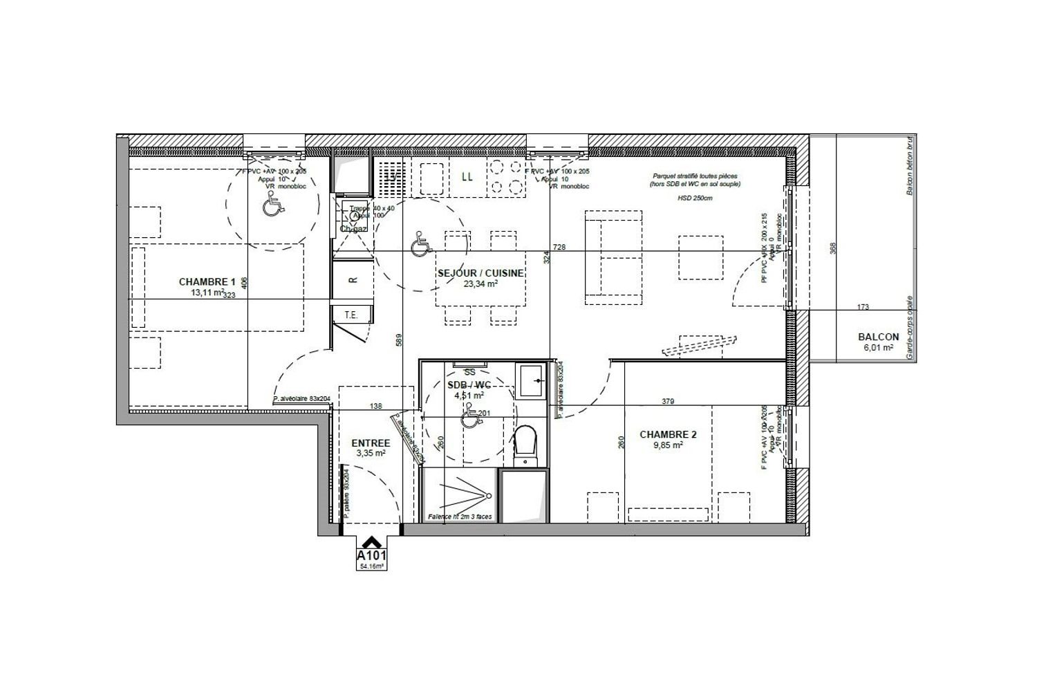 Appartement à vendre, 54m², Saint-Bonnet-de-Mure