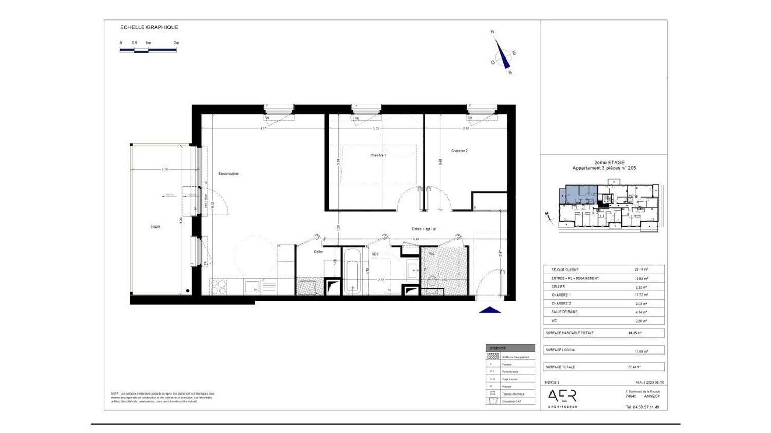 Appartement à vendre, 66m², Vétraz-Monthoux