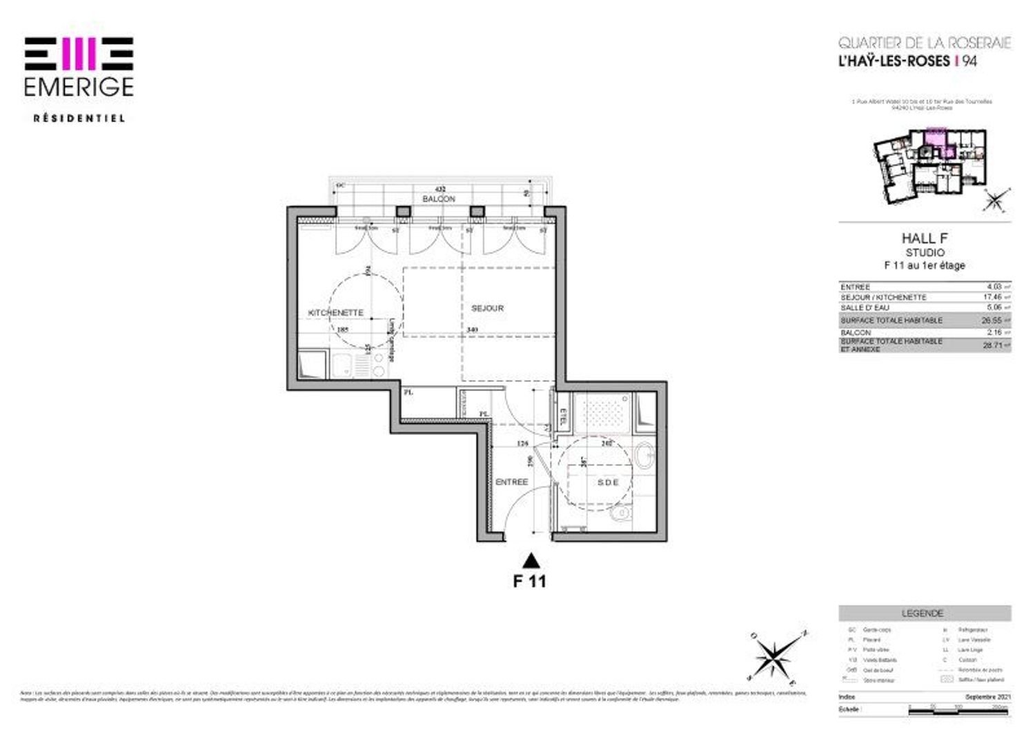 Appartement à vendre, 27m², L'Haÿ-les-Roses