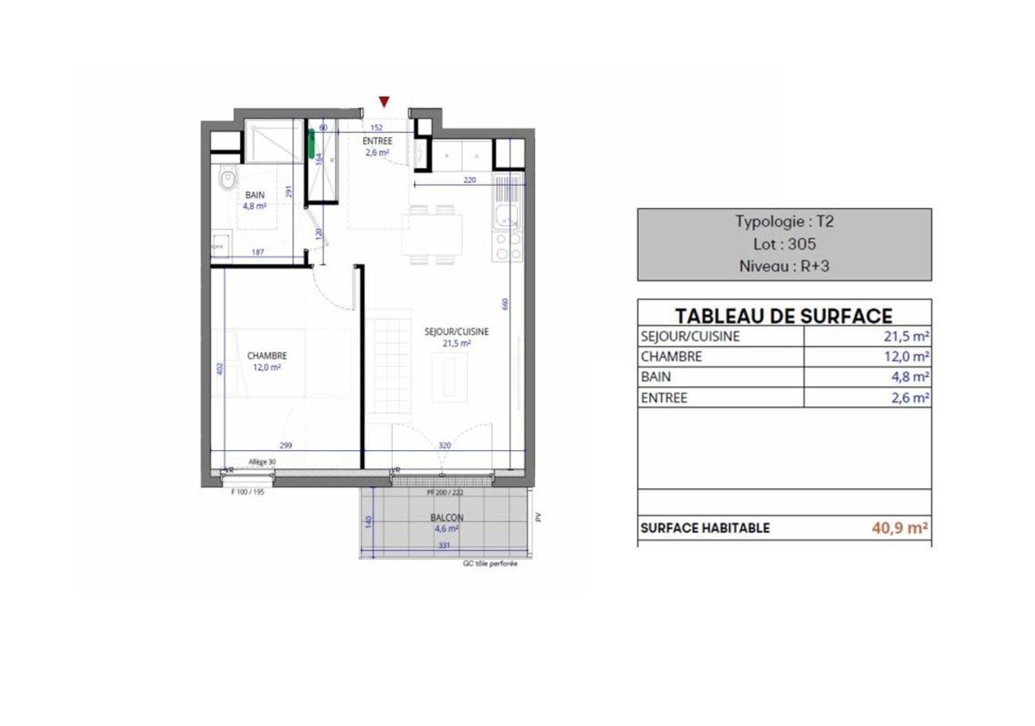 Appartement à vendre, 41m², Metz