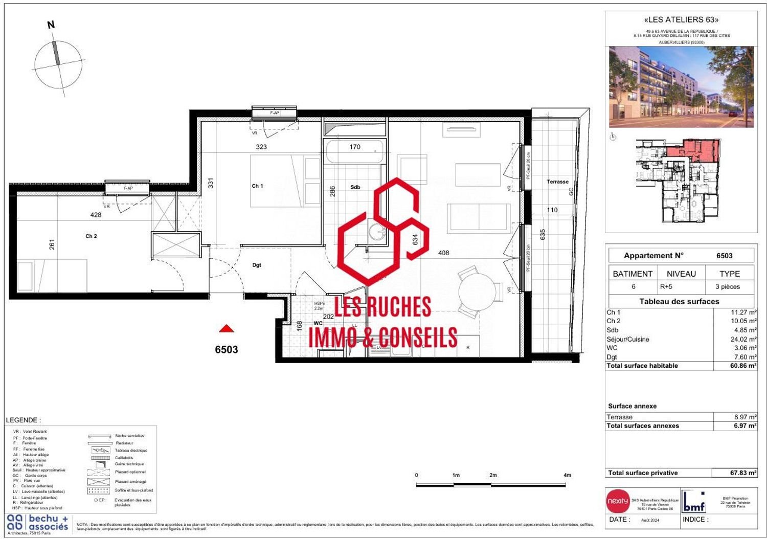 Appartement à vendre, 60m², Aubervilliers