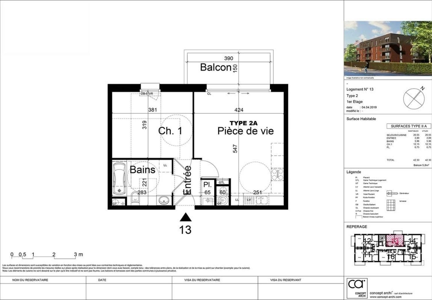 Appartement à louer, 42m², Valenciennes