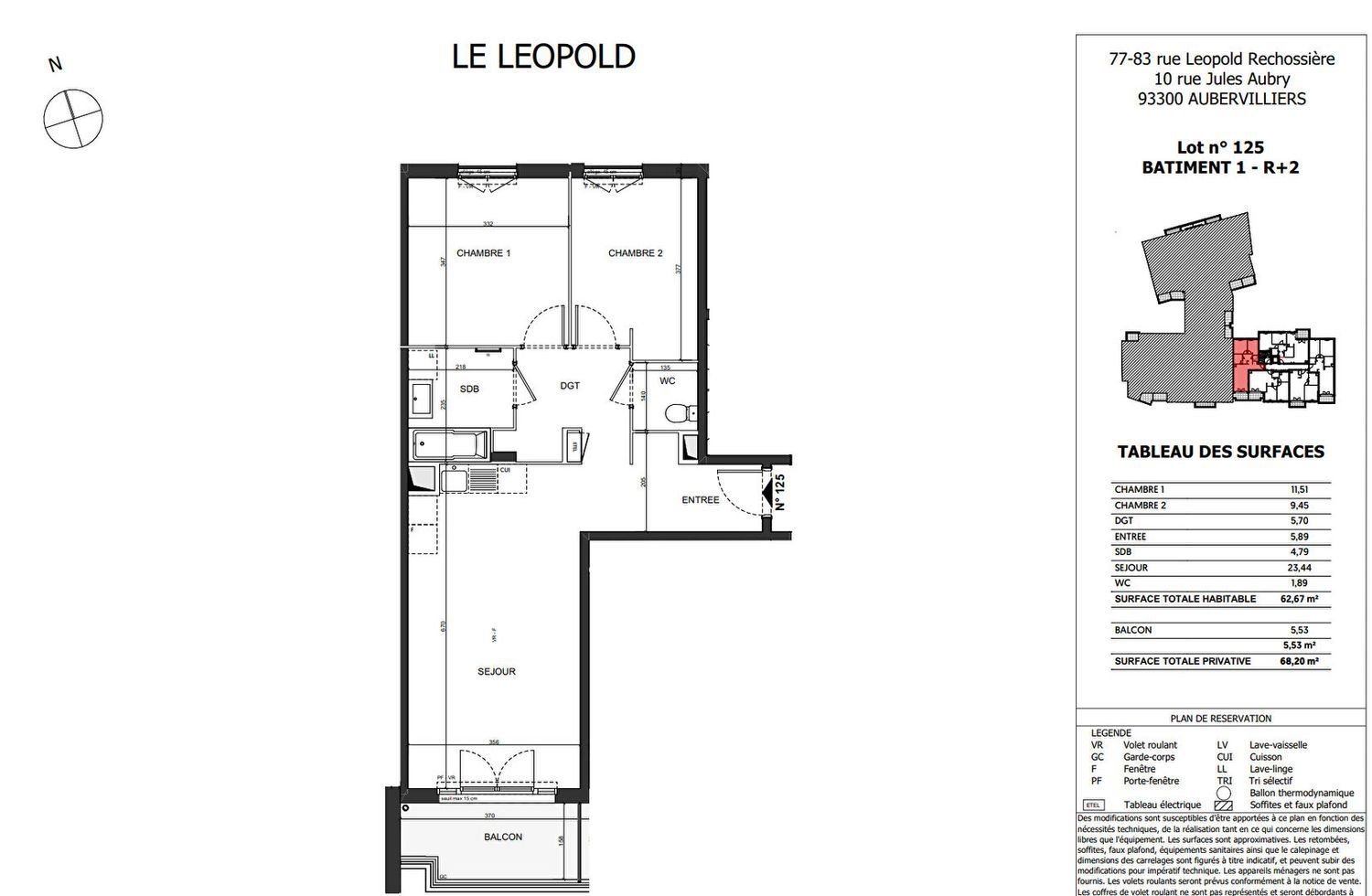 Appartement à vendre, 62m², Aubervilliers