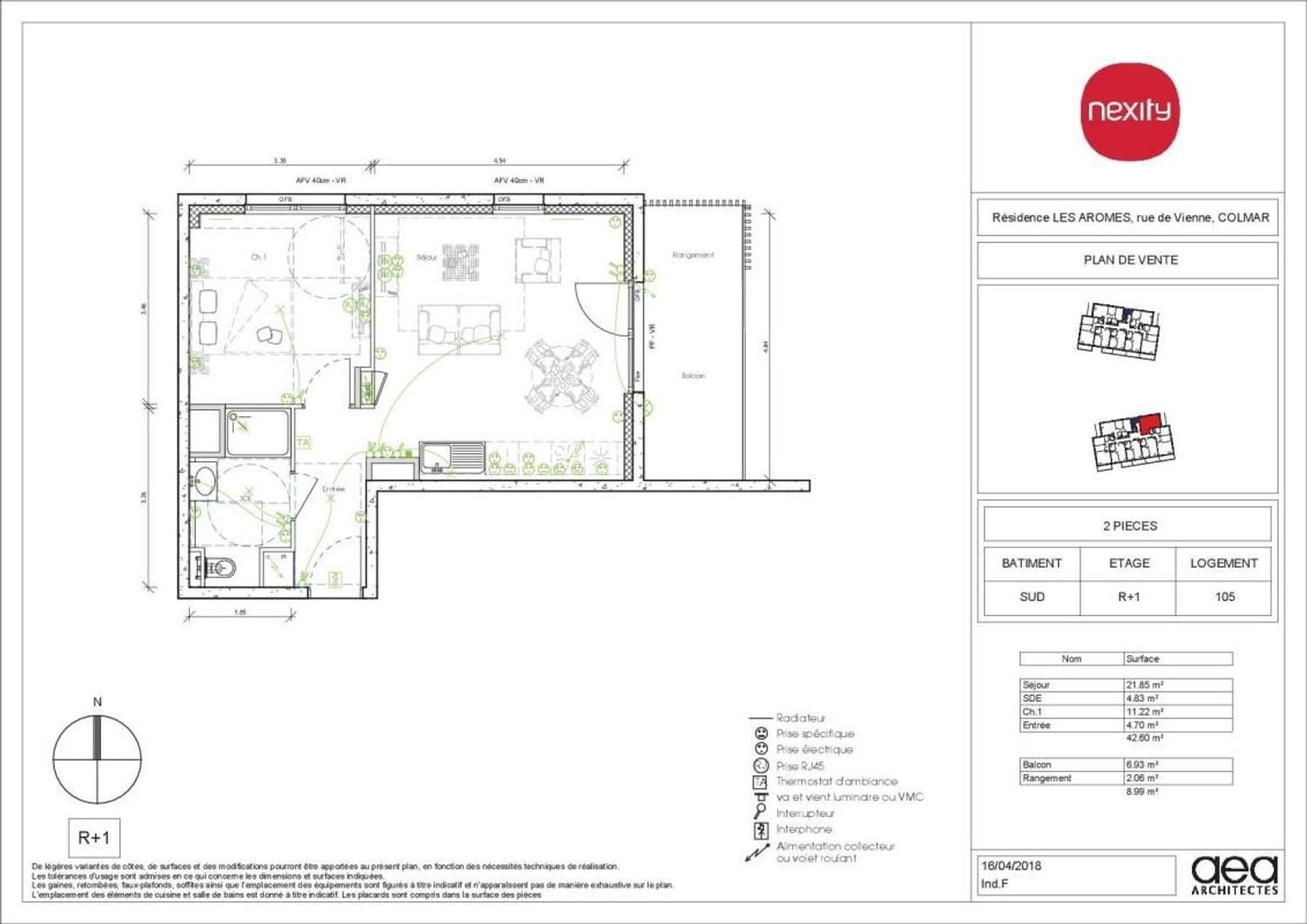 Appartement à louer, 42m², Colmar