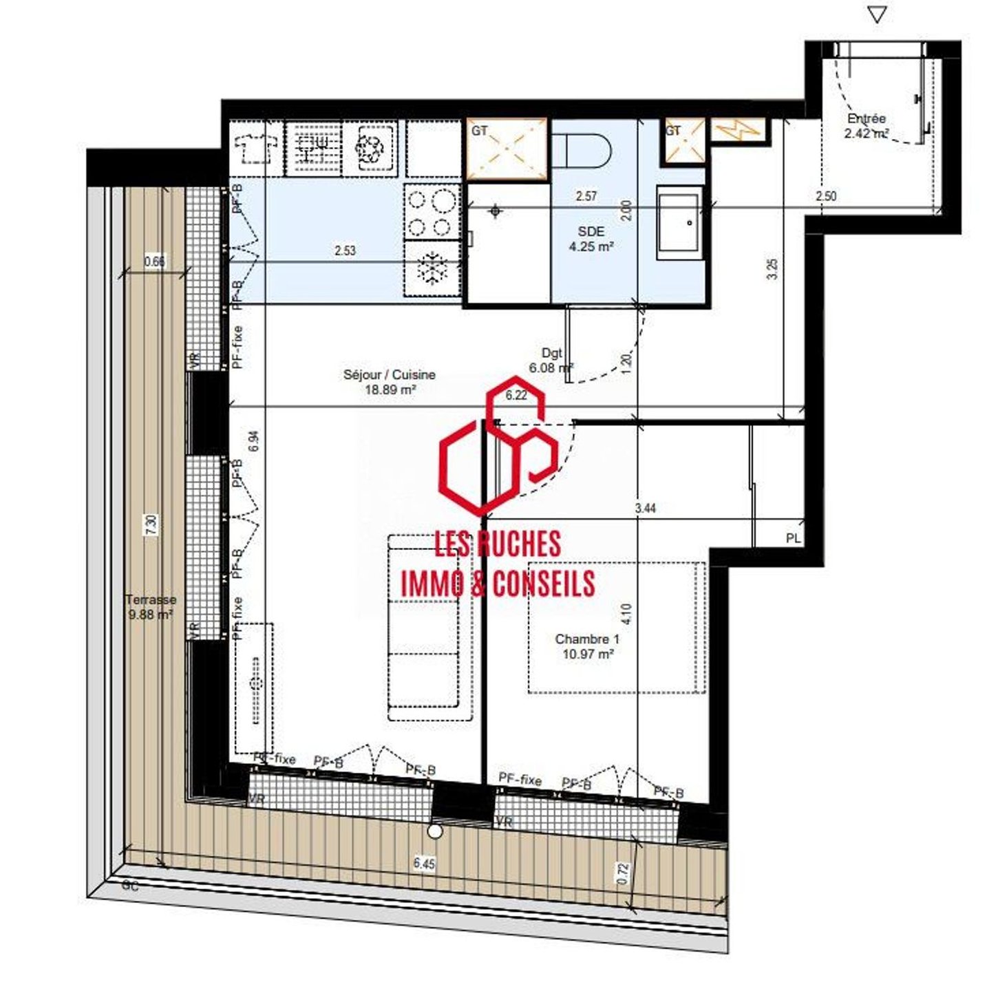 Appartement à vendre, 42m², Boissy-Saint-Léger