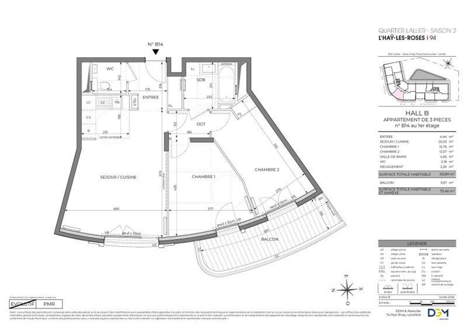 Appartement à vendre, 64m², L'Haÿ-les-Roses