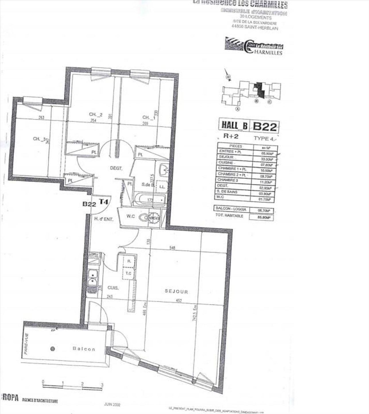 Appartement à louer, 85m², Saint-Herblain