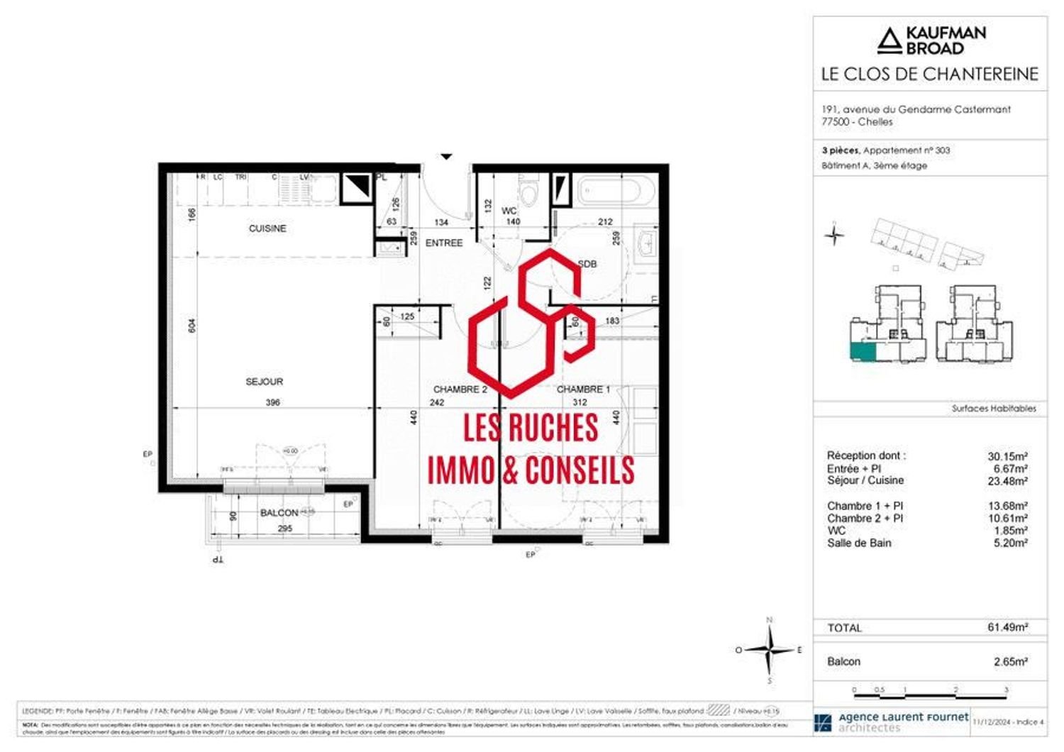 Appartement à vendre, 60m², Brou-sur-Chantereine