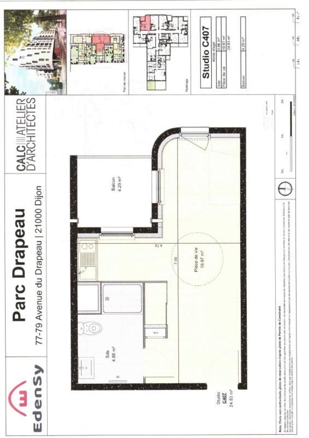 Appartement à louer, 24m², Dijon
