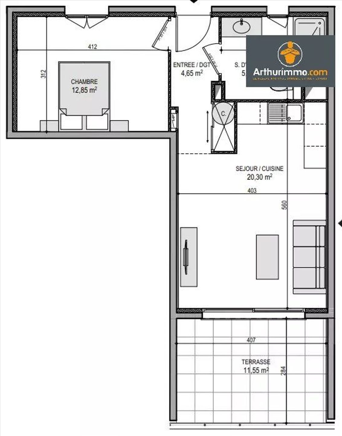 Appartement à vendre, 43m², Grosseto-Prugna
