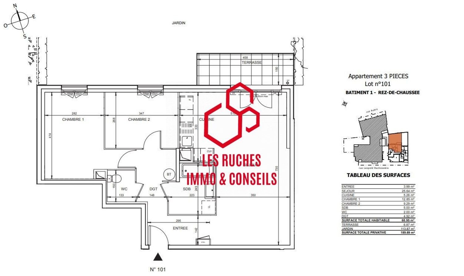 Appartement à vendre, 68m², Aubervilliers