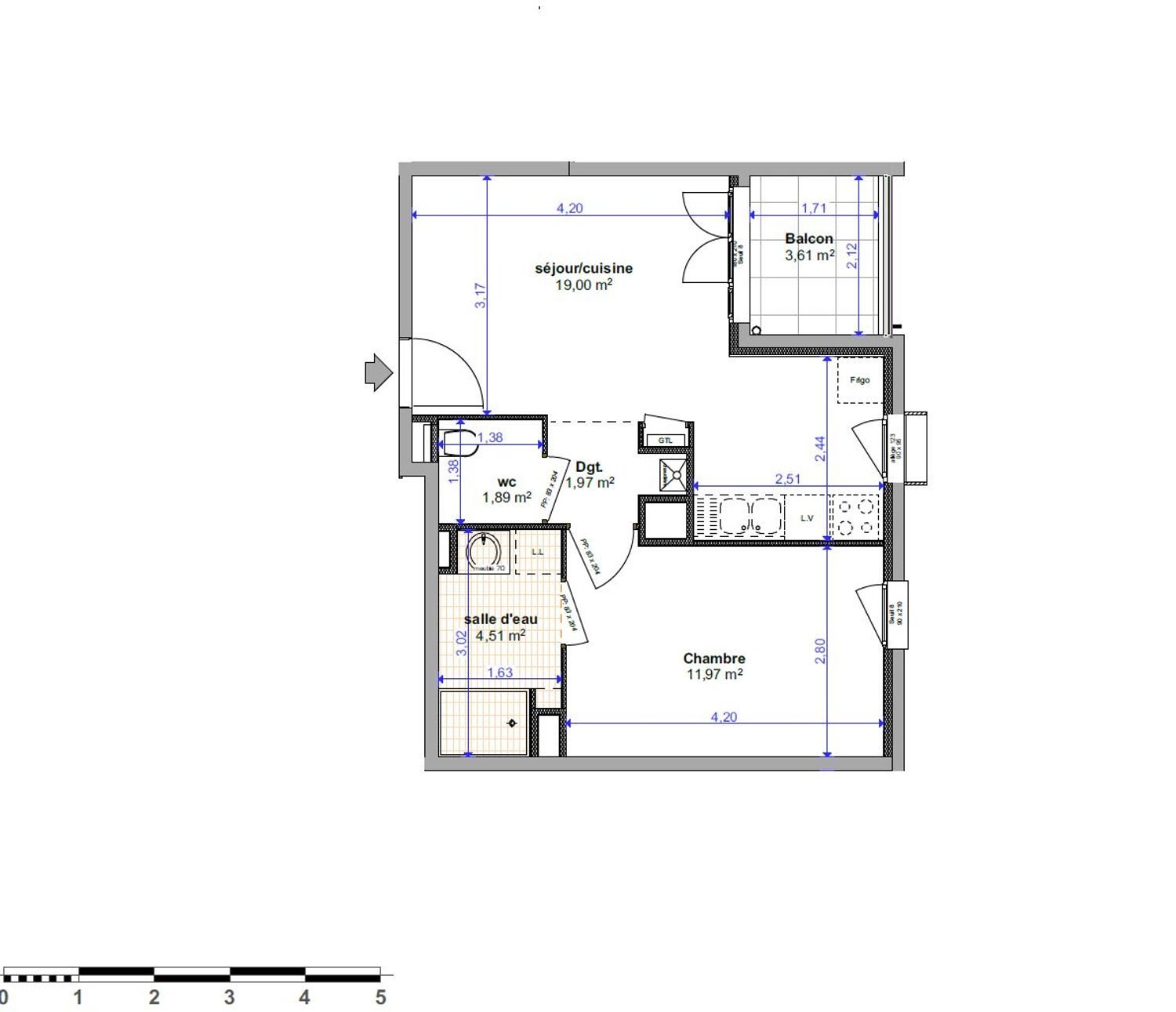 Appartement à vendre, 38m², Saint-Bonnet-de-Mure