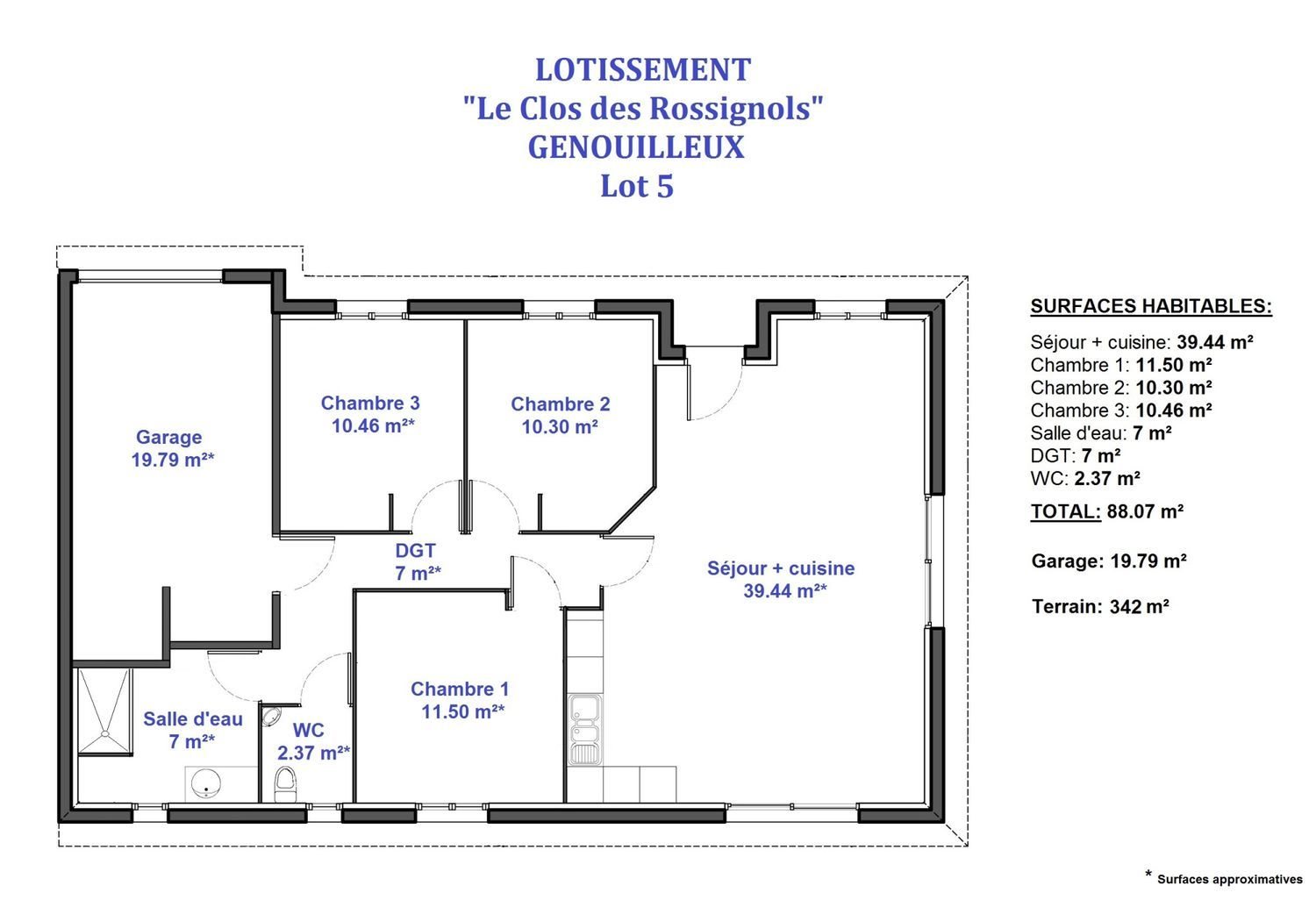 Maison à vendre, 88m², Genouilleux