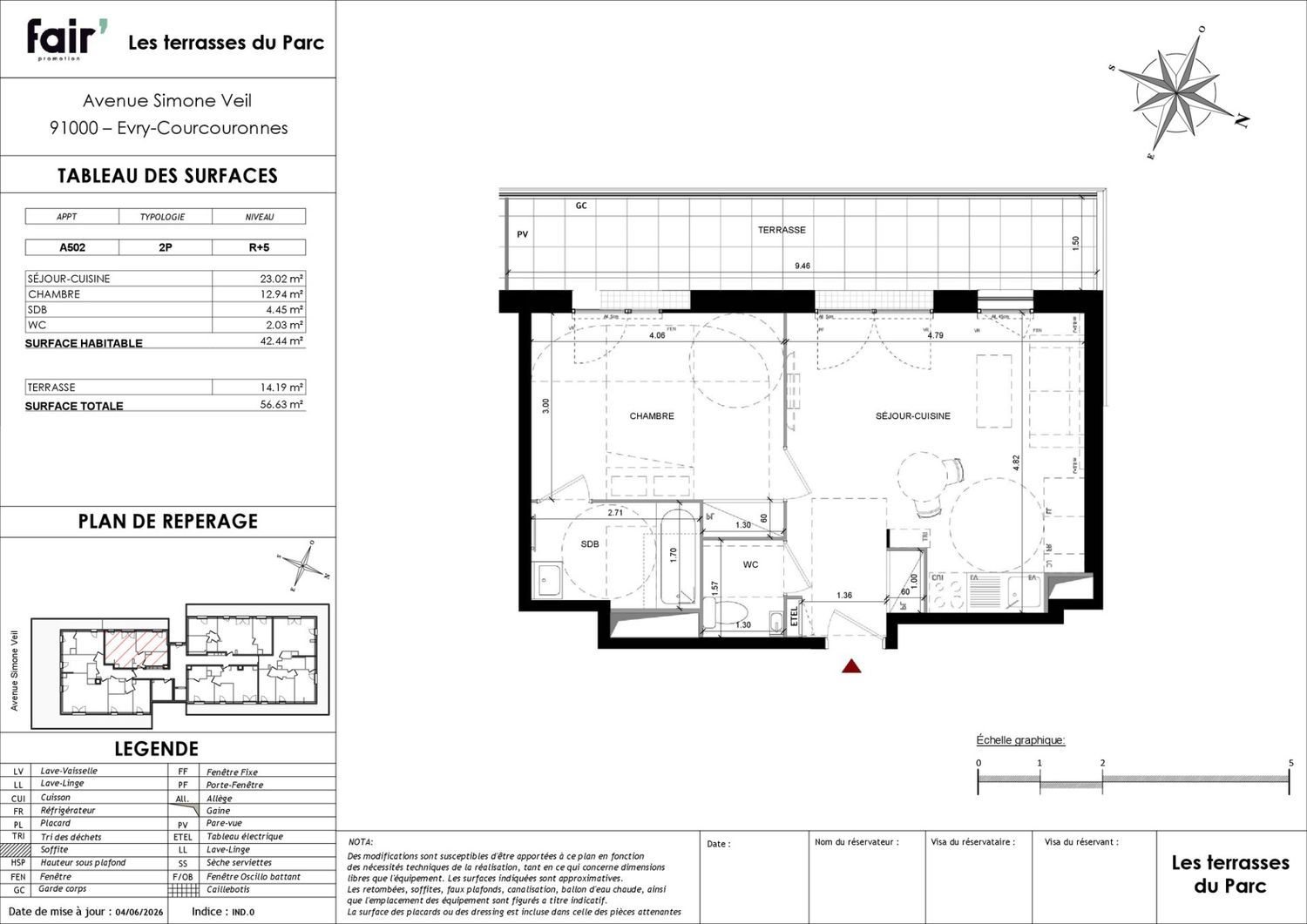 Appartement à vendre, 42m², Evry