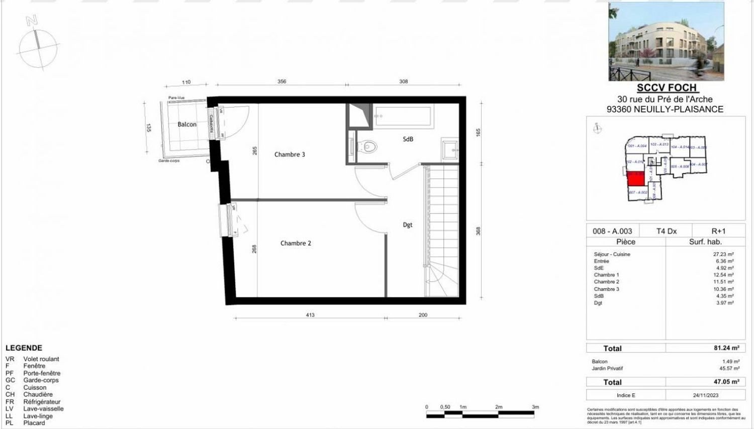 Appartement à vendre, 81m², Neuilly-Plaisance