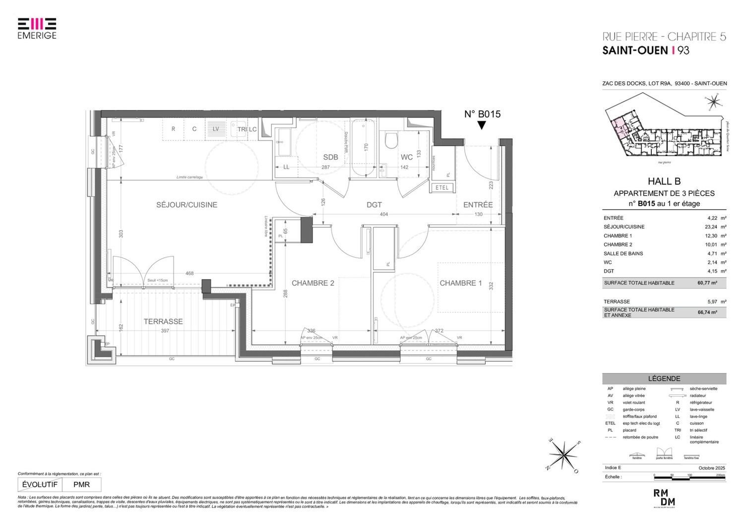 Appartement à vendre, 61m², Saint-Ouen-sur-Seine