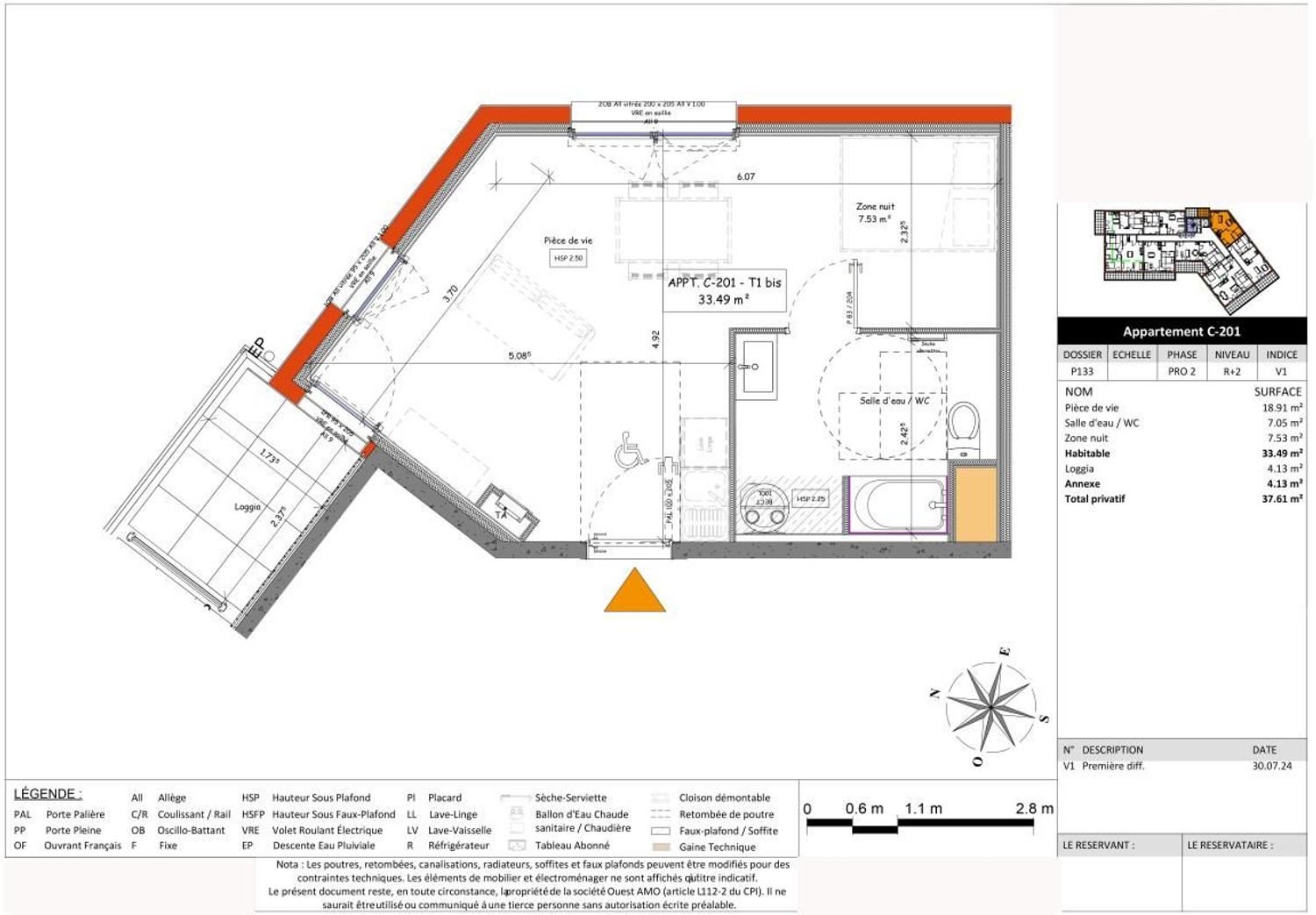 Appartement à louer, 33m², La Roche-sur-Yon