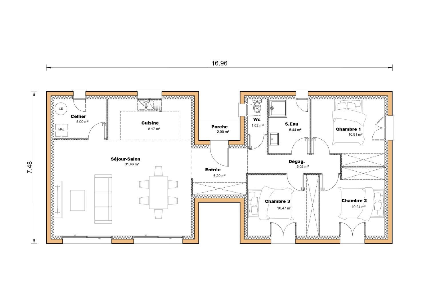 Maison à vendre, 94m², Durfort-Lacapelette