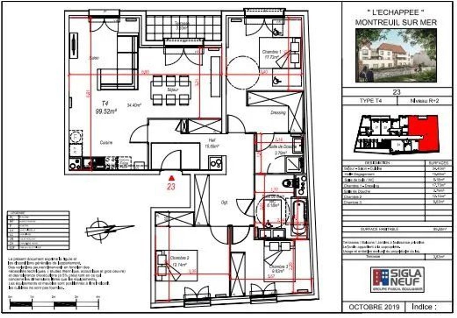 Appartement à vendre, 99m², Montauban-de-Bretagne