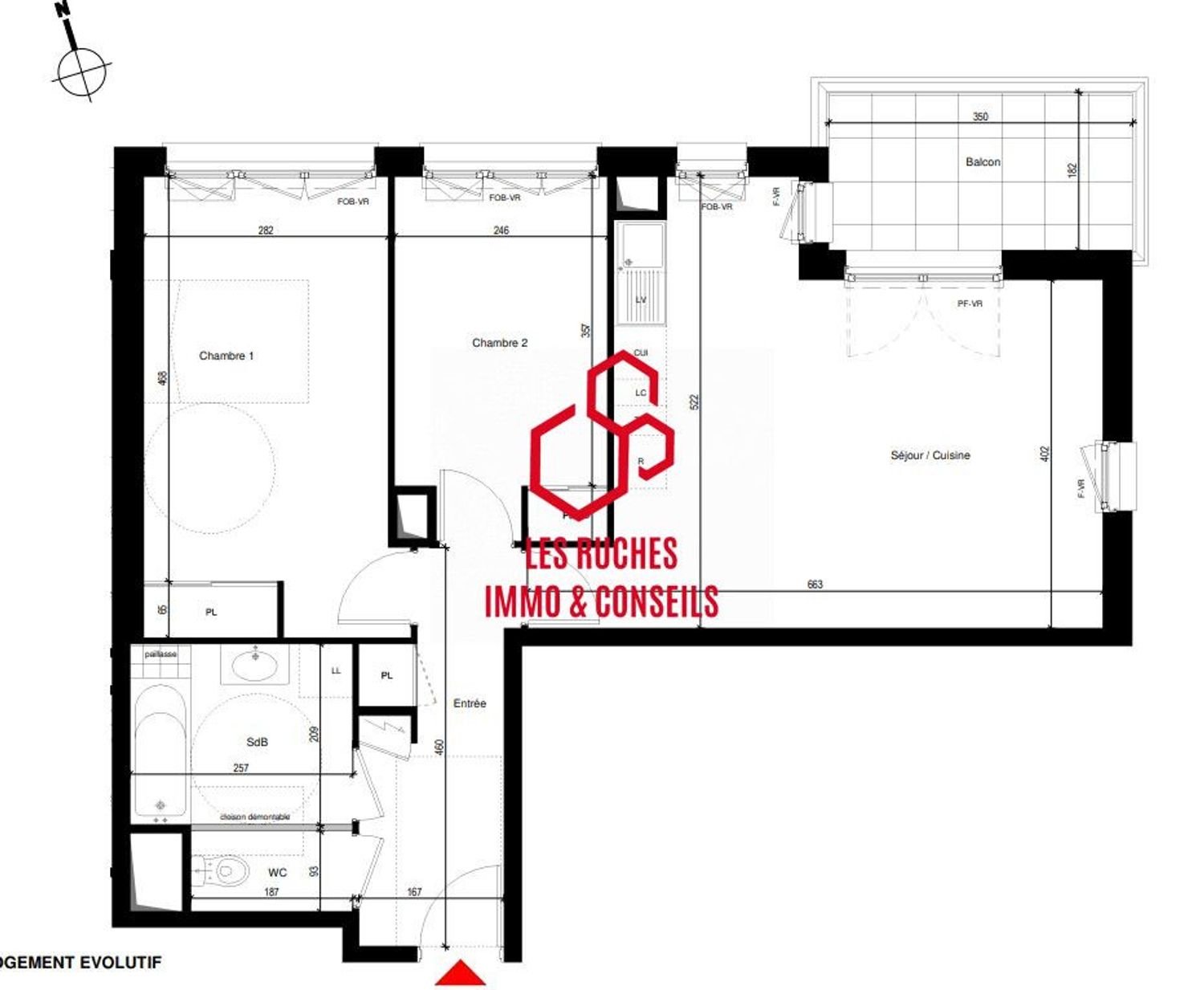 Appartement à vendre, 65m², Noisiel