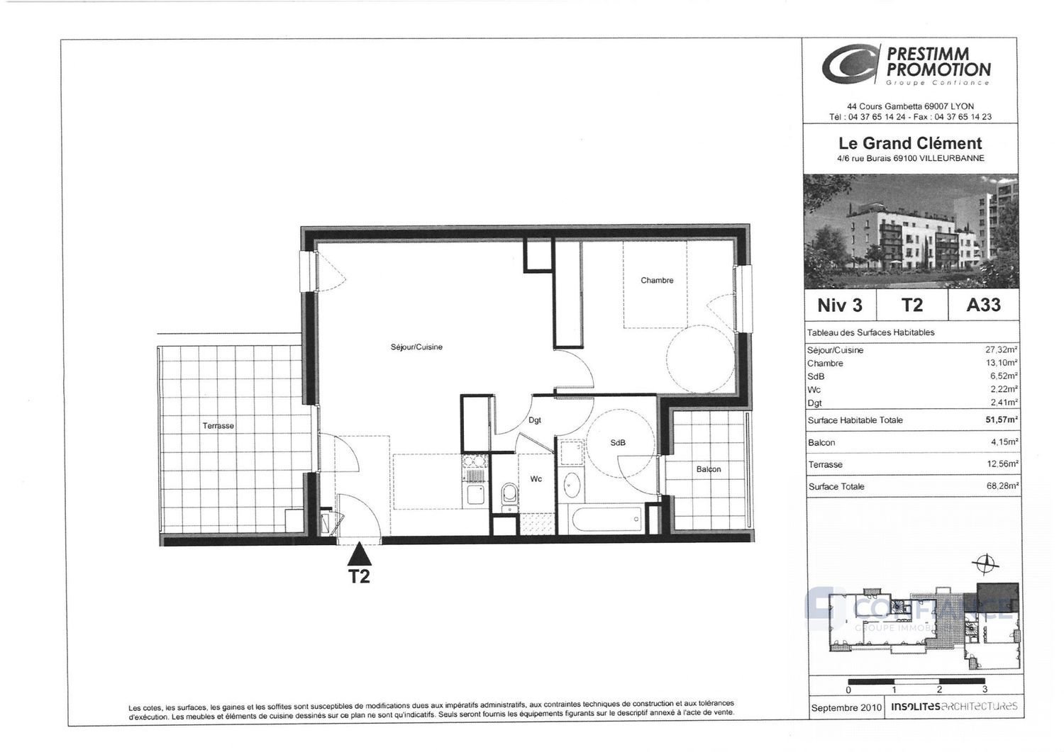 Appartement à vendre, 52m², Villeurbanne