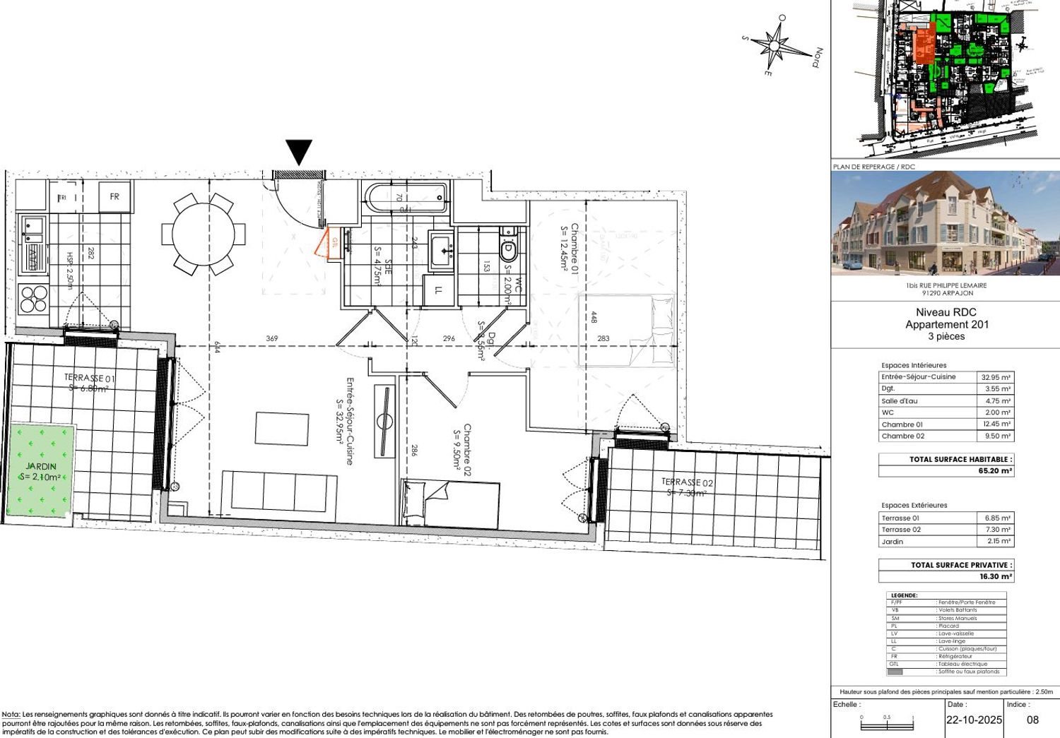 Appartement à vendre, 65m², Ollainville