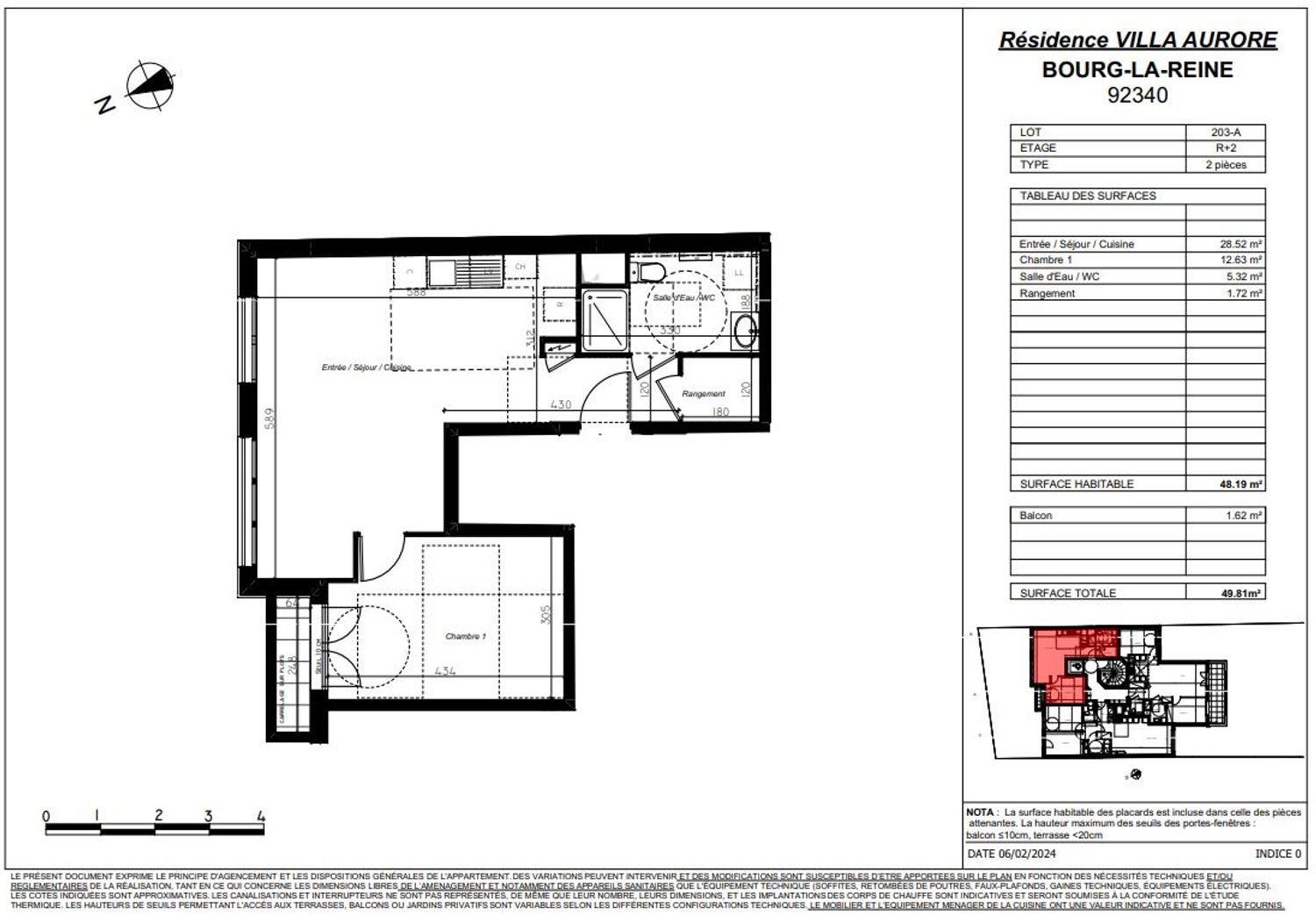 Appartement à vendre, 48m², Bourg-la-Reine