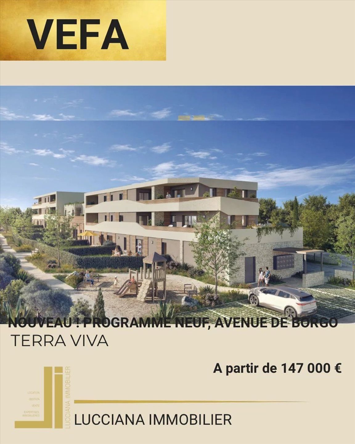 Appartement à vendre, 43m², Borgo