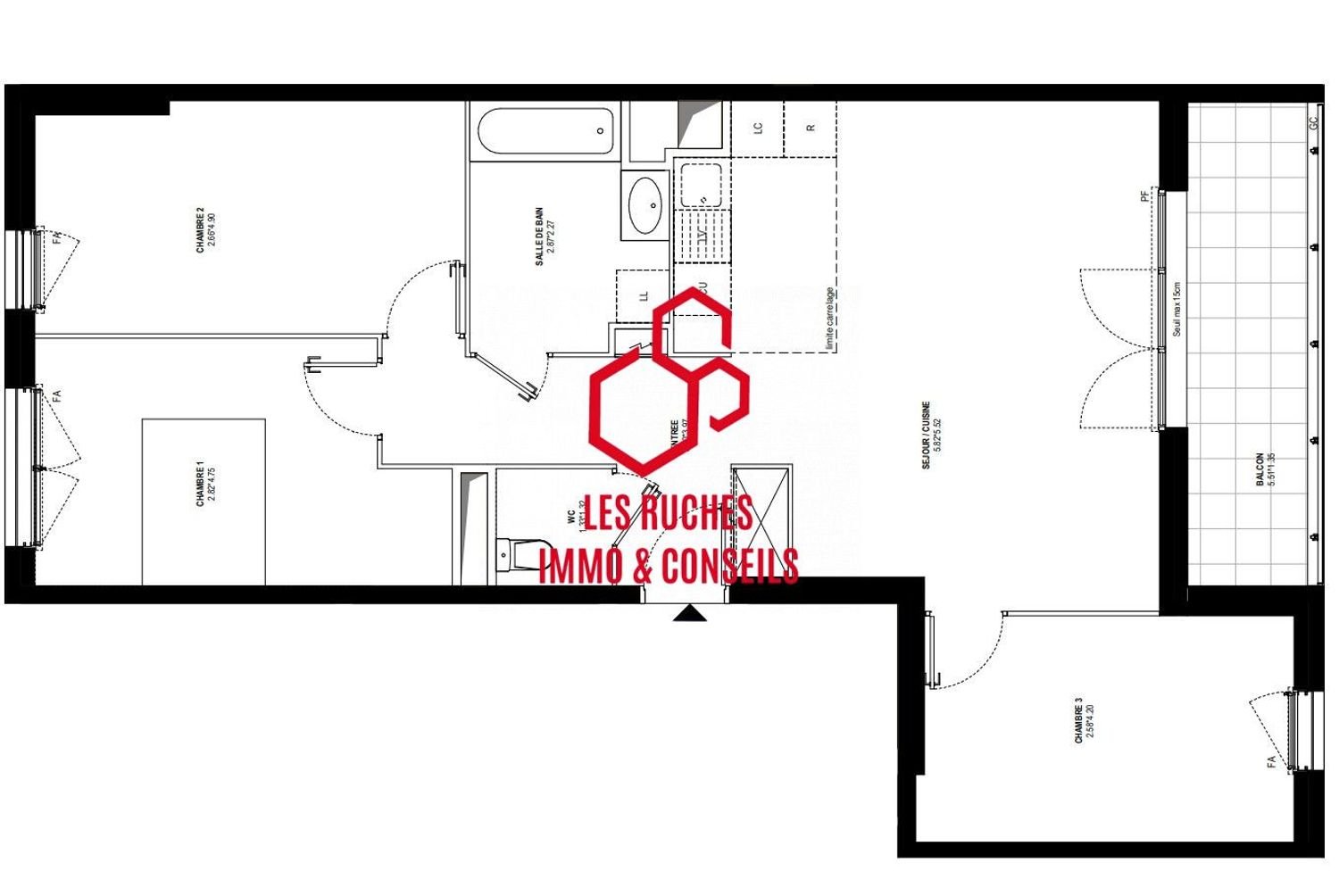Appartement à vendre, 87m², Bussy-Saint-Georges