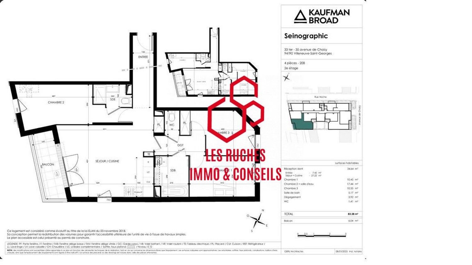 Appartement à vendre, 83m², Villeneuve-Saint-Georges