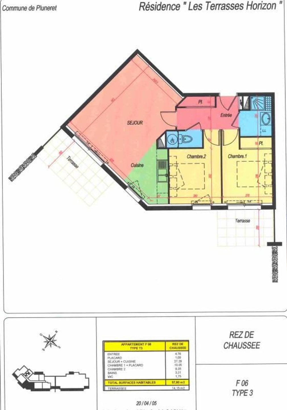 Appartement à louer, 57m², Pluneret