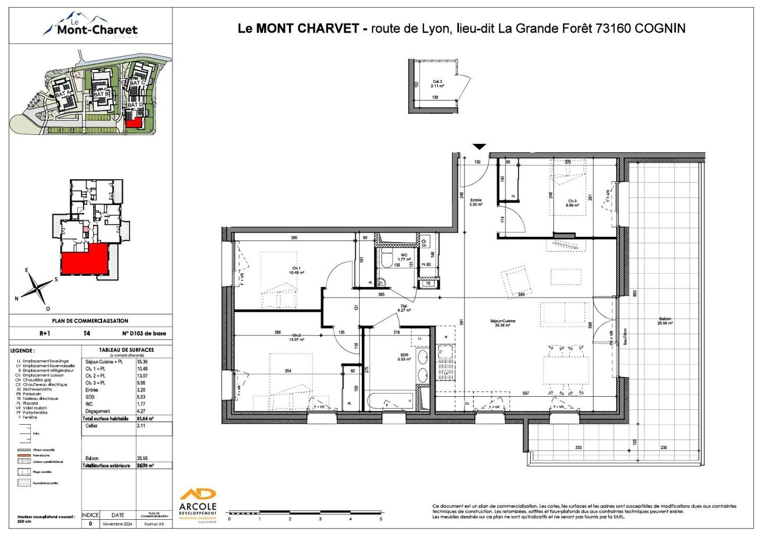 Appartement à vendre, 84m², Cognin