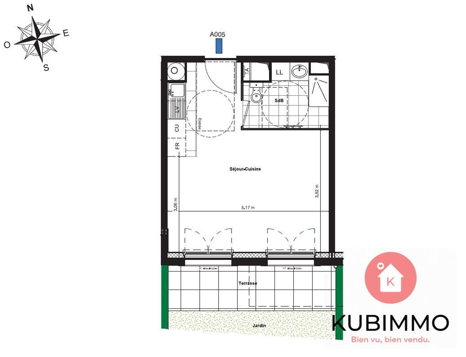 Appartement à vendre, 29m², Chanteloup-en-Brie