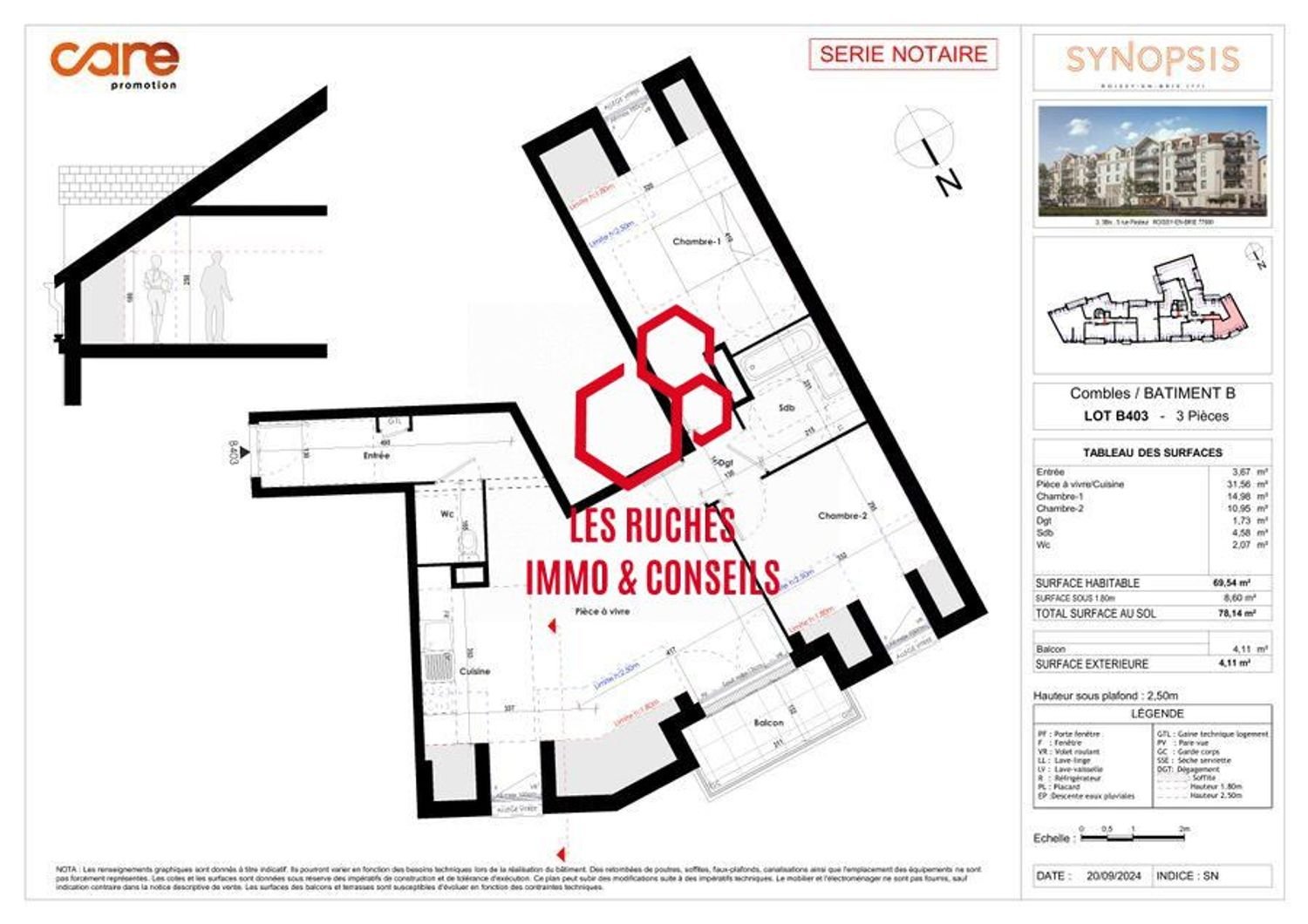 Appartement à vendre, 70m², Roissy-en-Brie