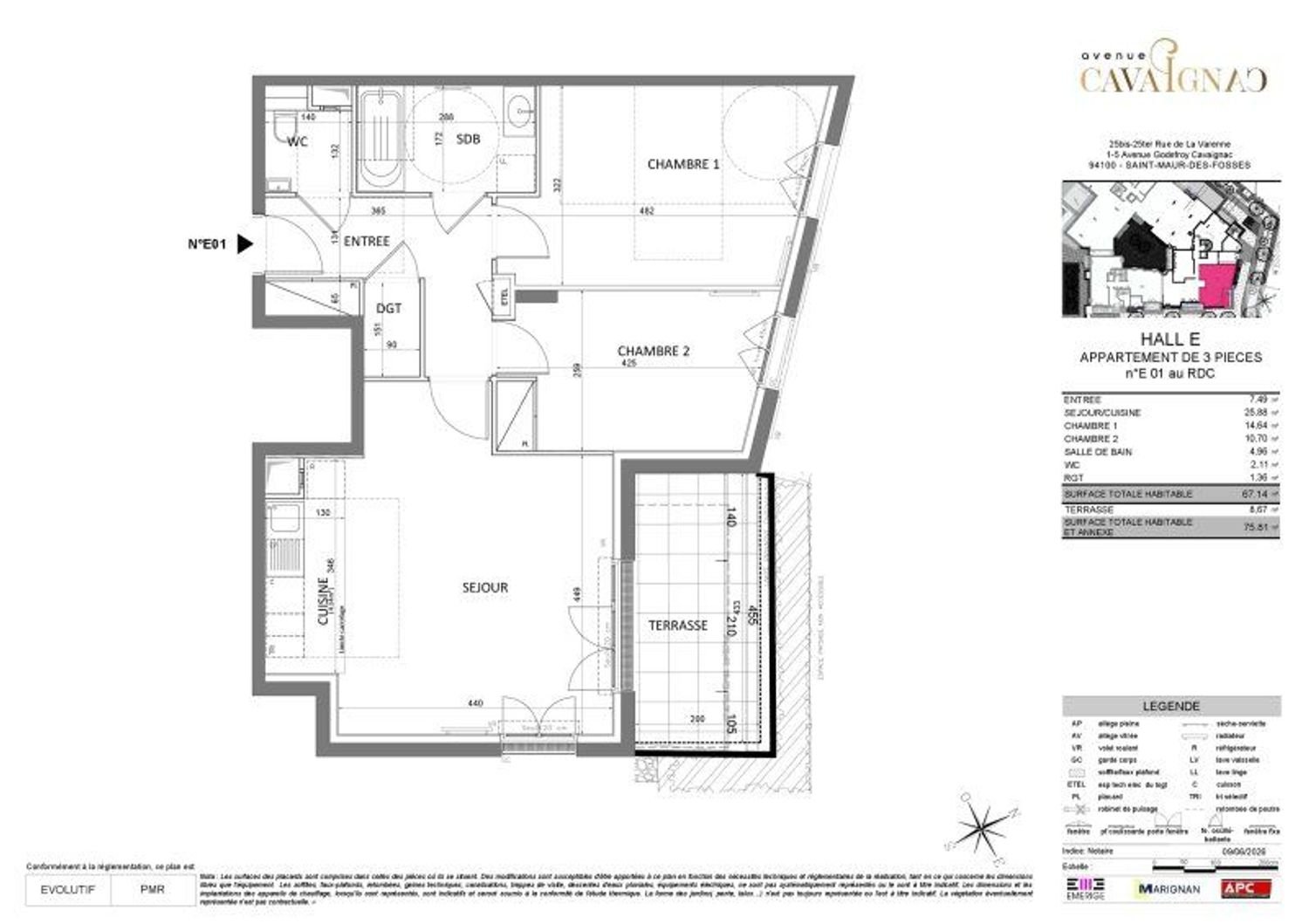 Appartement à vendre, 67m², Saint-Maur-des-Fossés