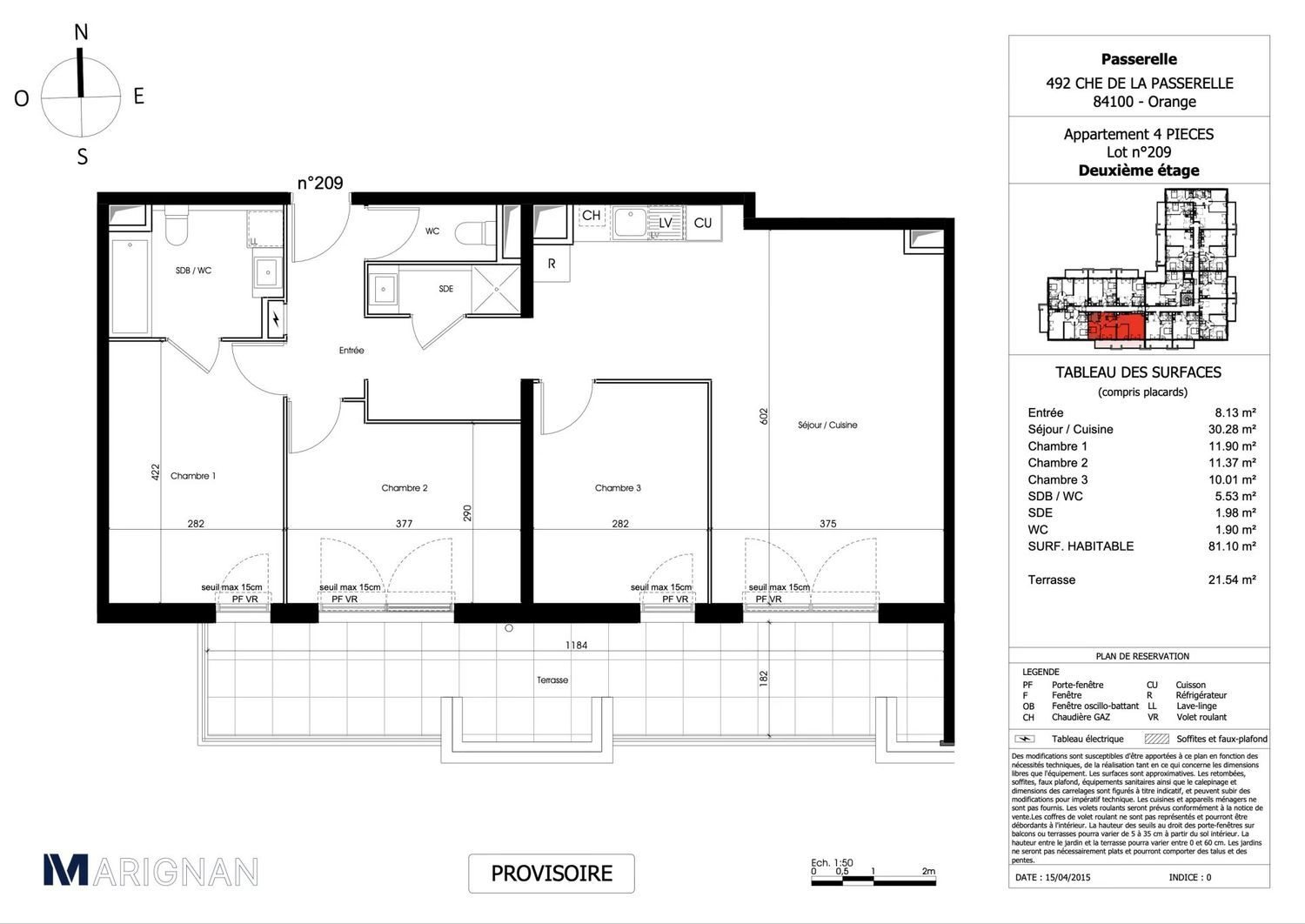 Appartement à vendre, 81m², Orange
