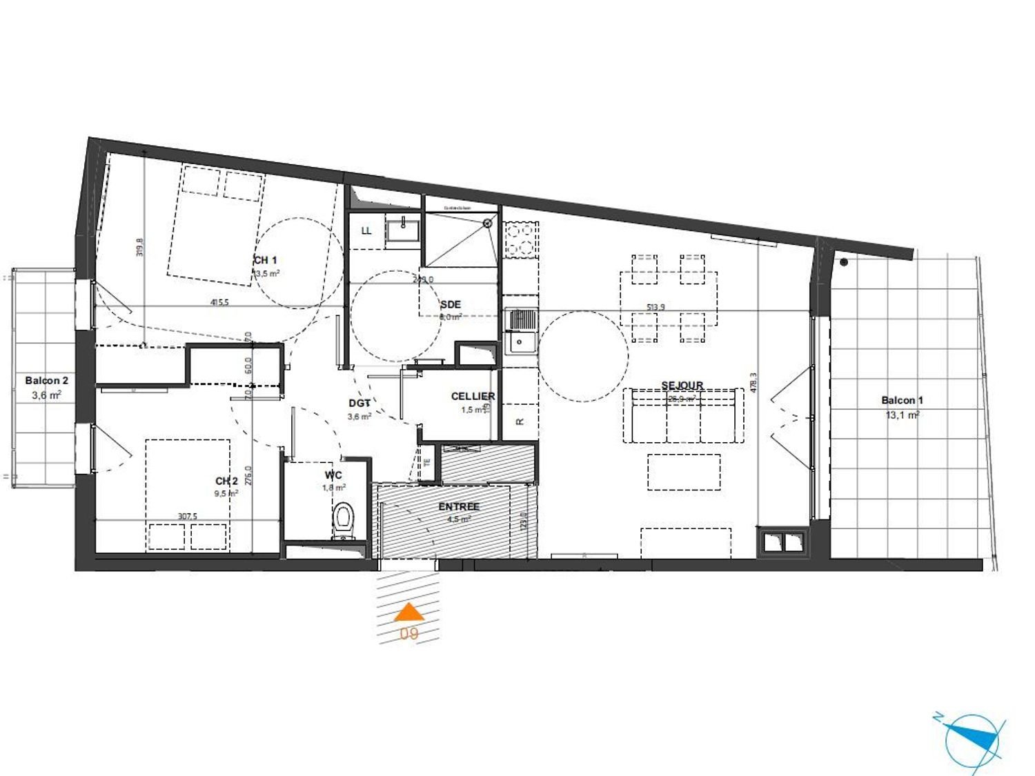 Appartement à vendre, 67m², Millau
