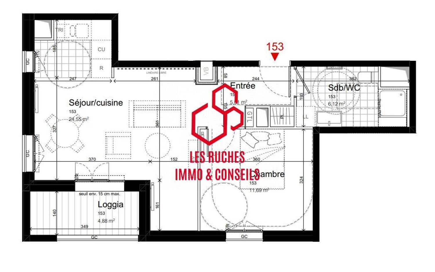 Appartement à vendre, 47m², Villetaneuse