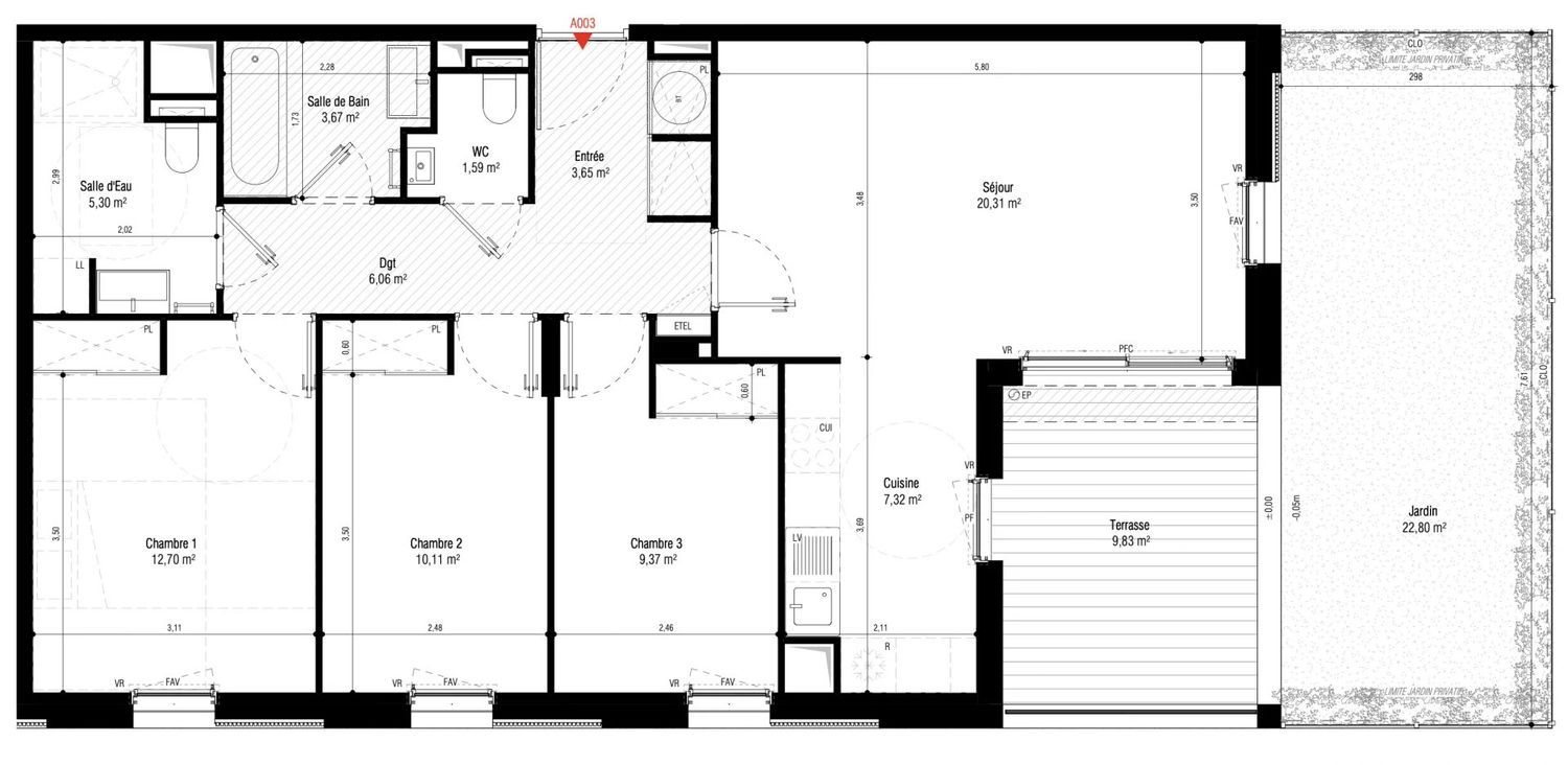 Appartement à vendre, 80m², Ajaccio