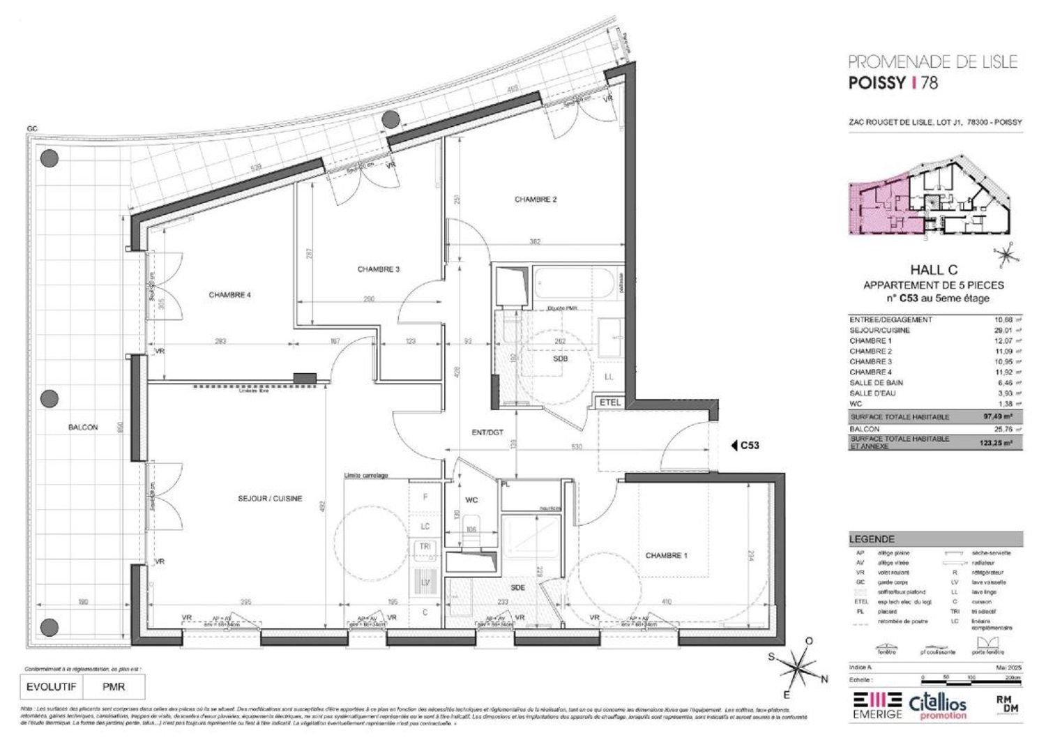 Appartement à vendre, 97m², Poissy
