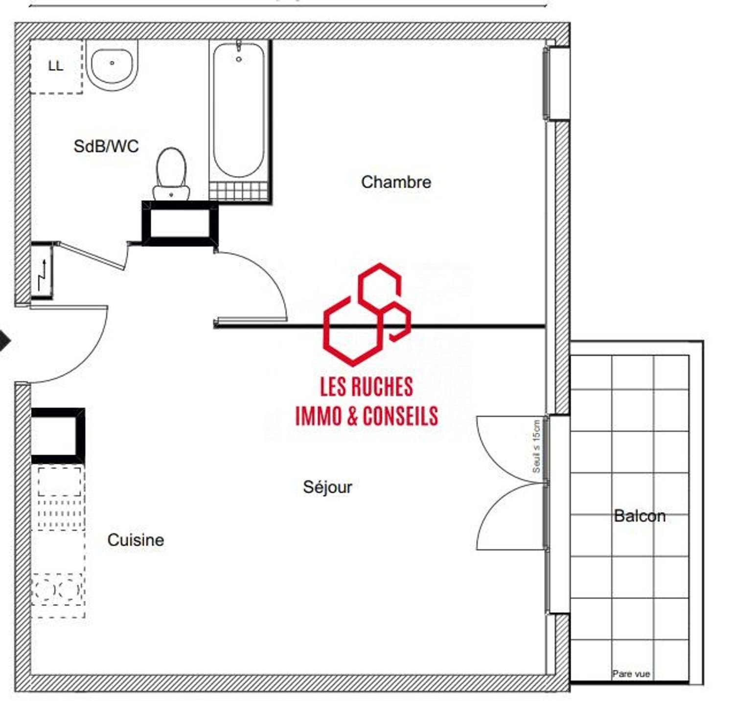 Appartement à vendre, 45m², Limay