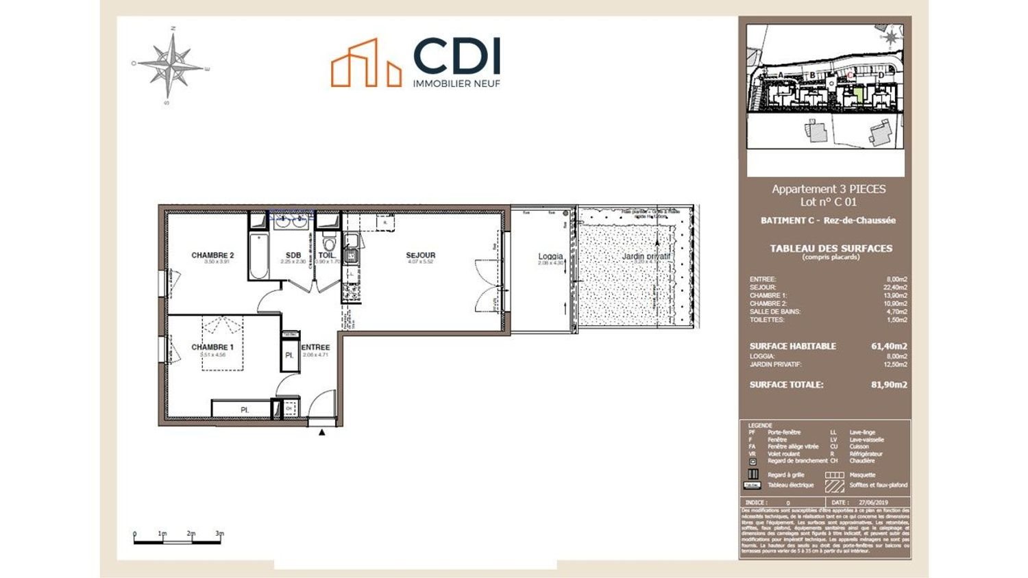 Appartement à vendre, 61m², Castelnau-le-Lez