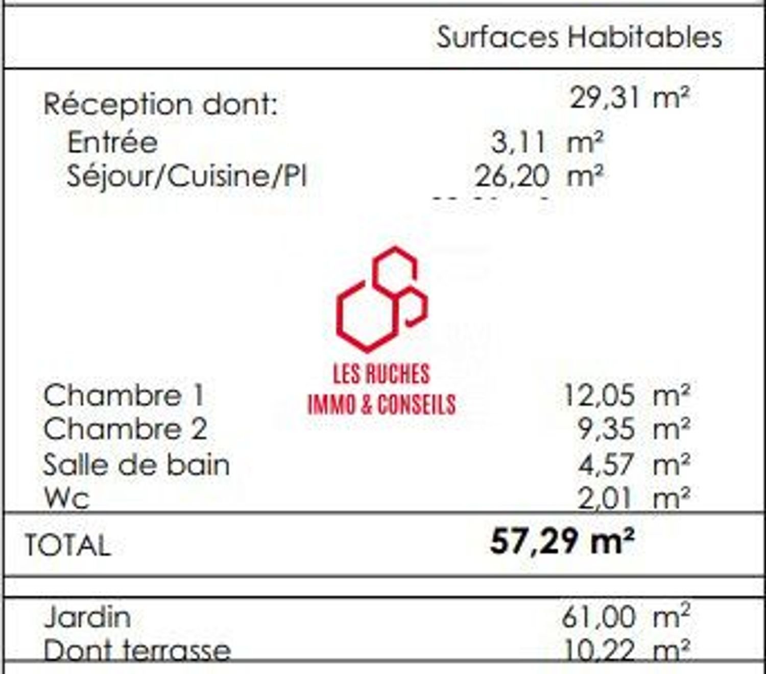 Appartement à vendre, 57m², Saint-Thibault-des-Vignes