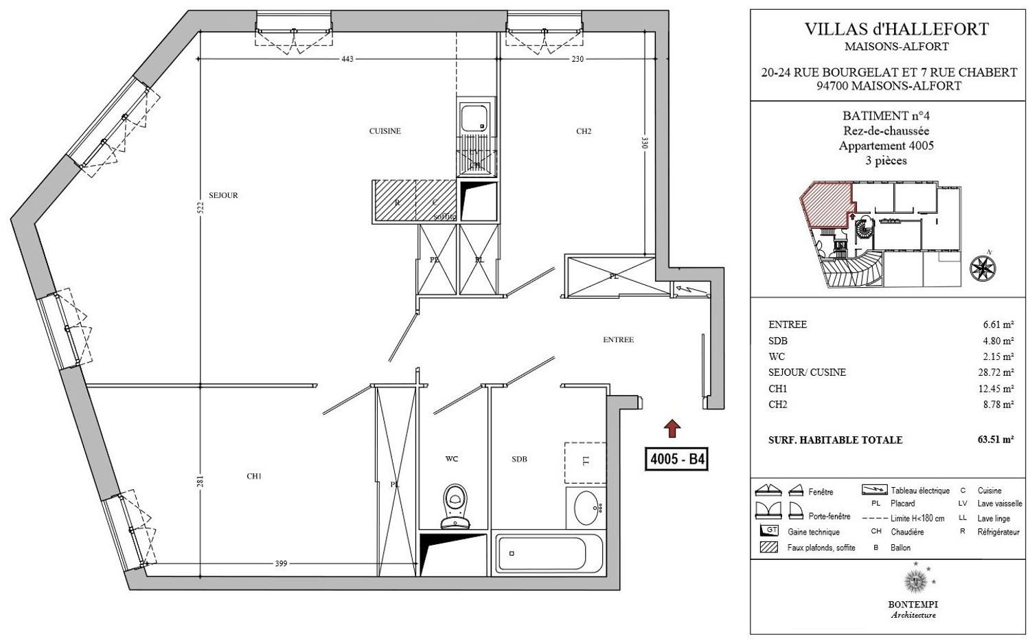 Appartement à vendre, 64m², Maisons-Alfort