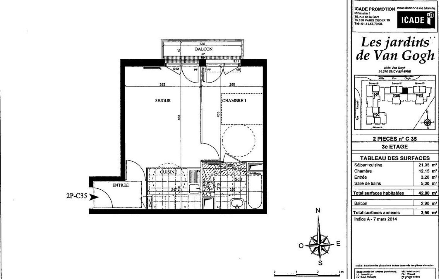 Appartement à louer, 42m², Sucy-en-Brie
