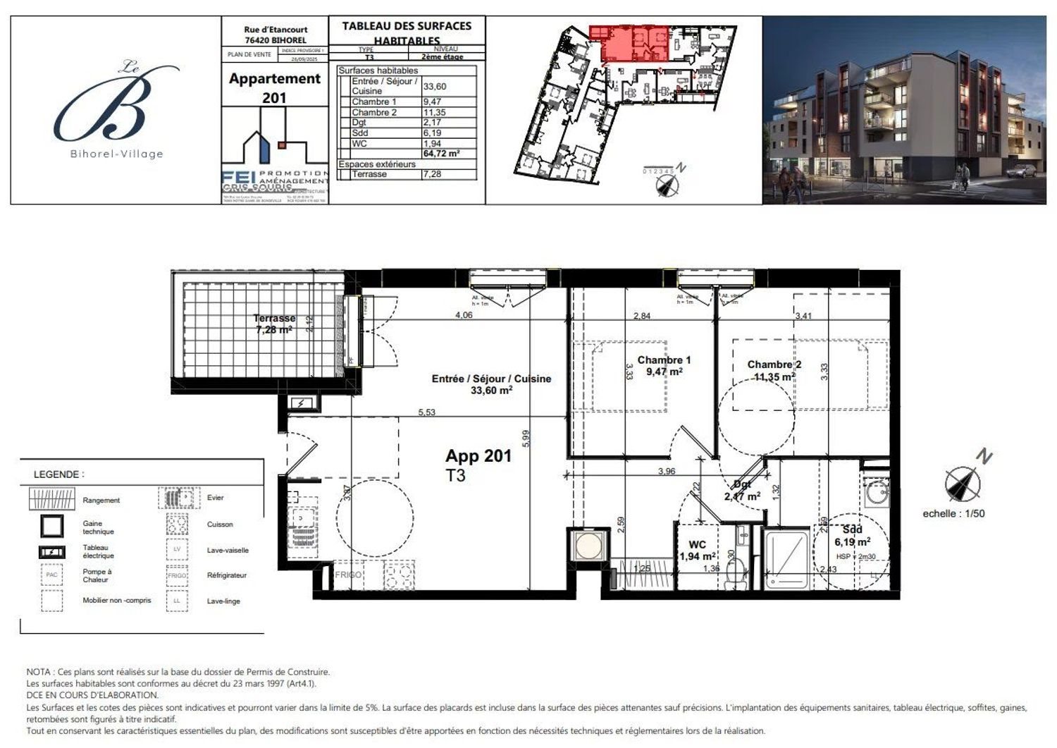 Appartement à vendre, 64m², Bihorel