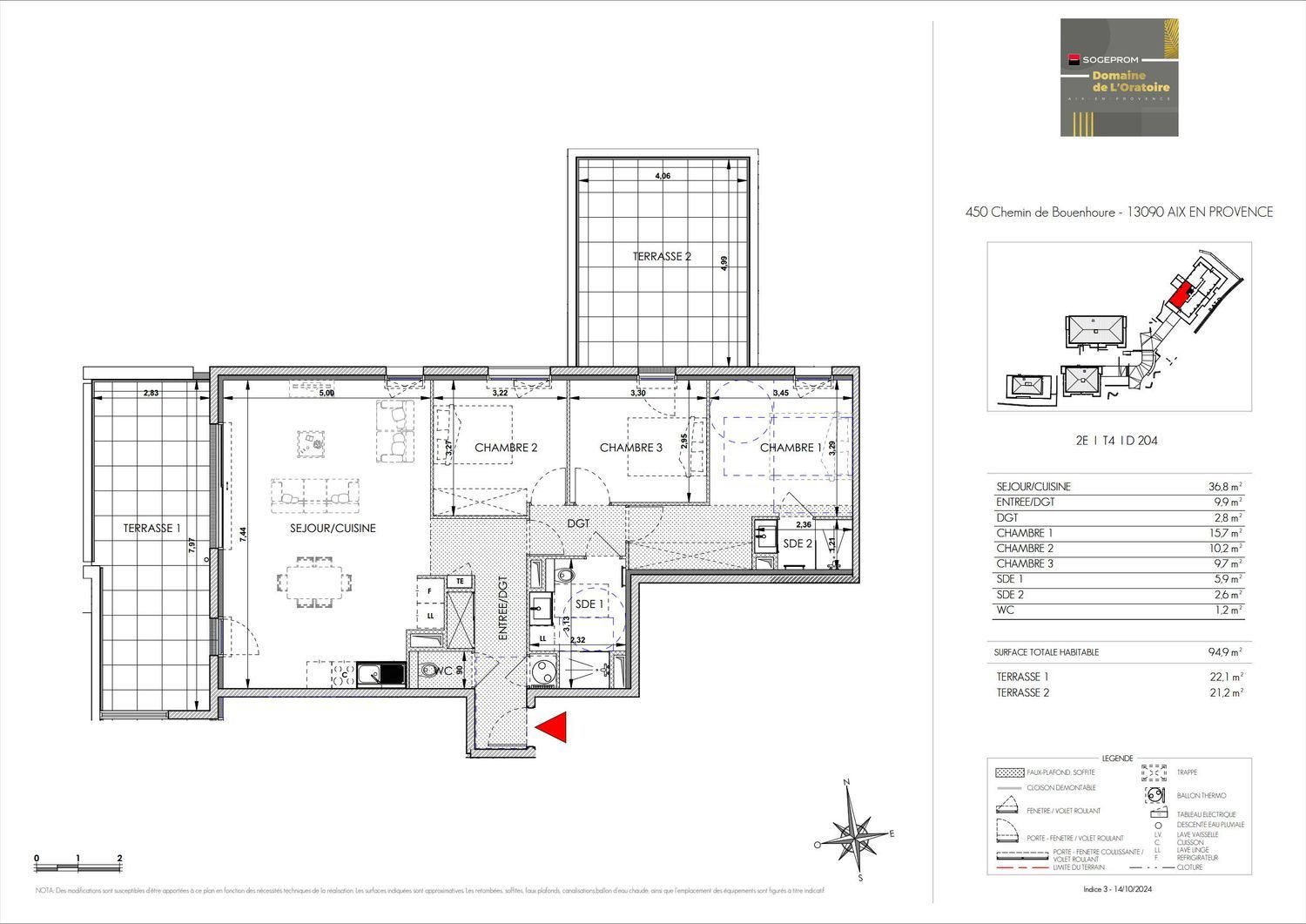 Appartement à vendre, 95m², Aix-en-Provence