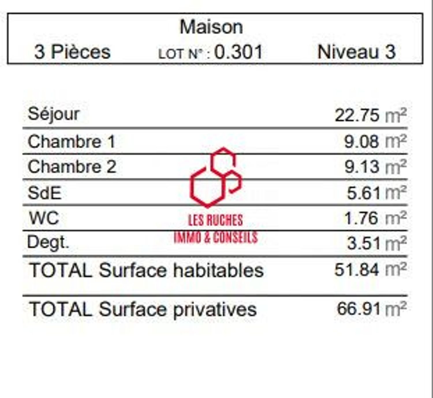 Appartement à vendre, 52m², Pomponne